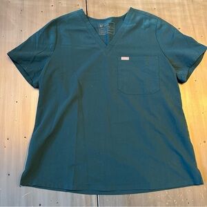 Figs Pacific Blue Catarina One Pocket Scrub Top women’s size XL